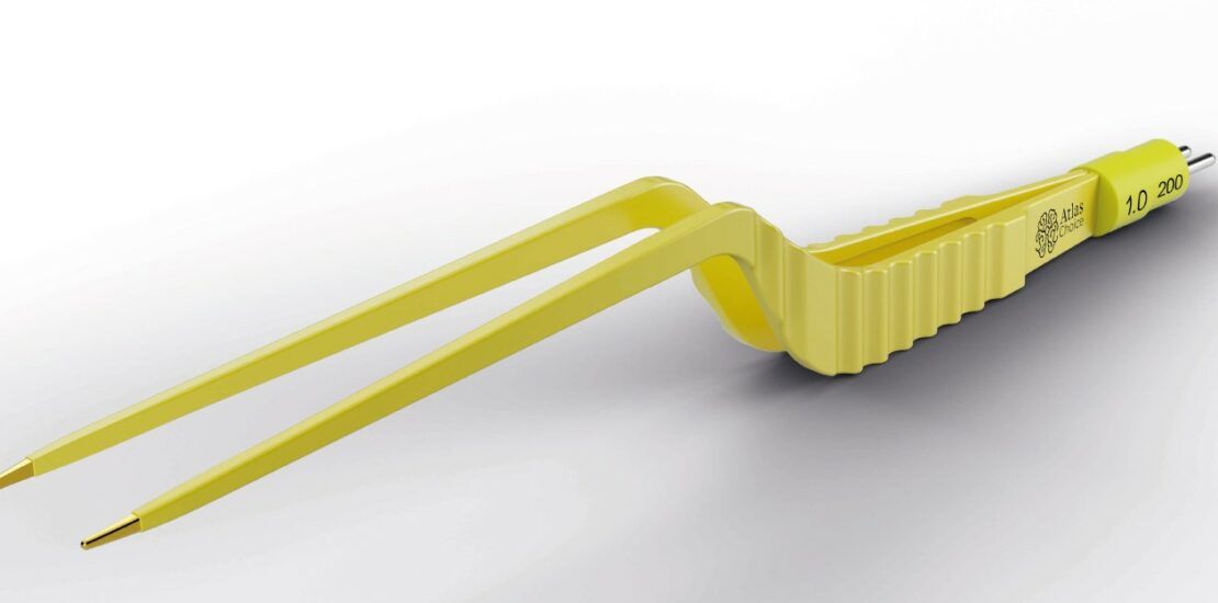 Yellow ATLAS Choice Ultra Non-stick Disposable Bipolar Forceps